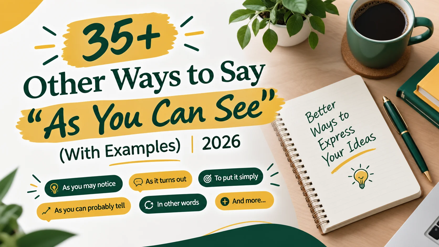 35 Other Ways to Say As You Can See