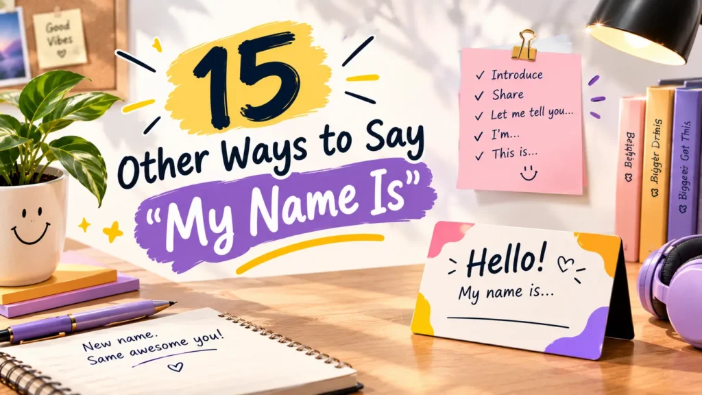 15 Other Ways to Say “My Name Is”
