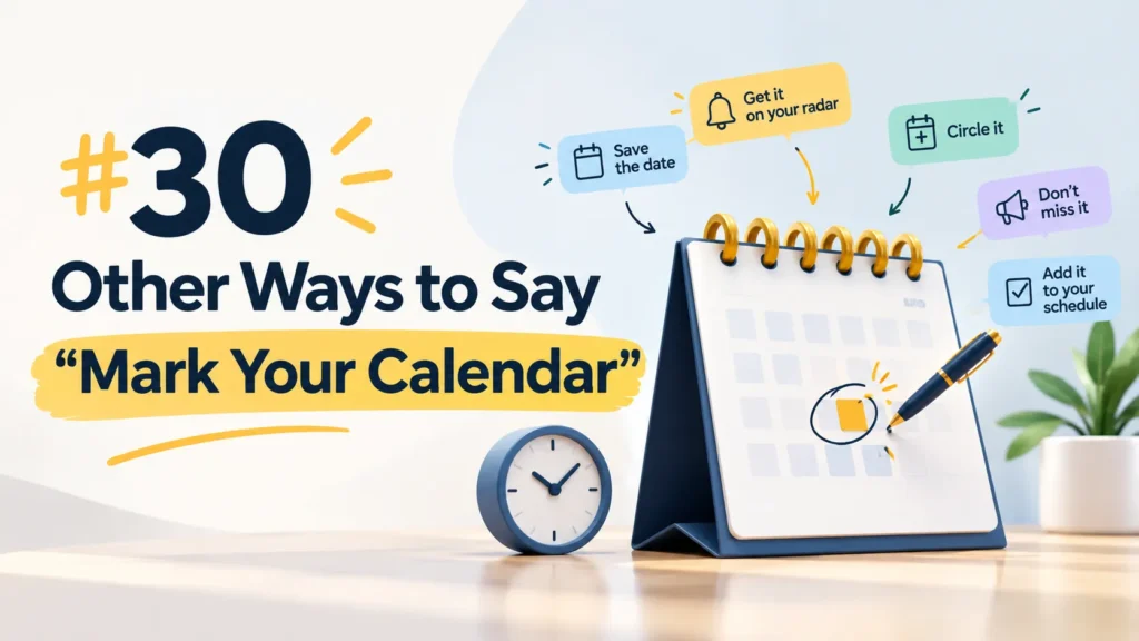30 Other Ways to Say “Mark Your Calendar”