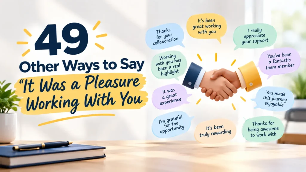 49 Other Ways to Say “It Was a Pleasure Working With You”