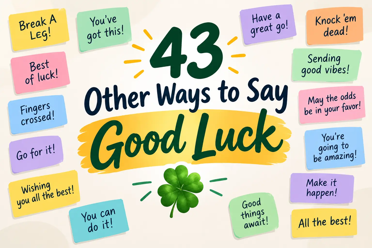 43 Other Ways to Say Good Luck
