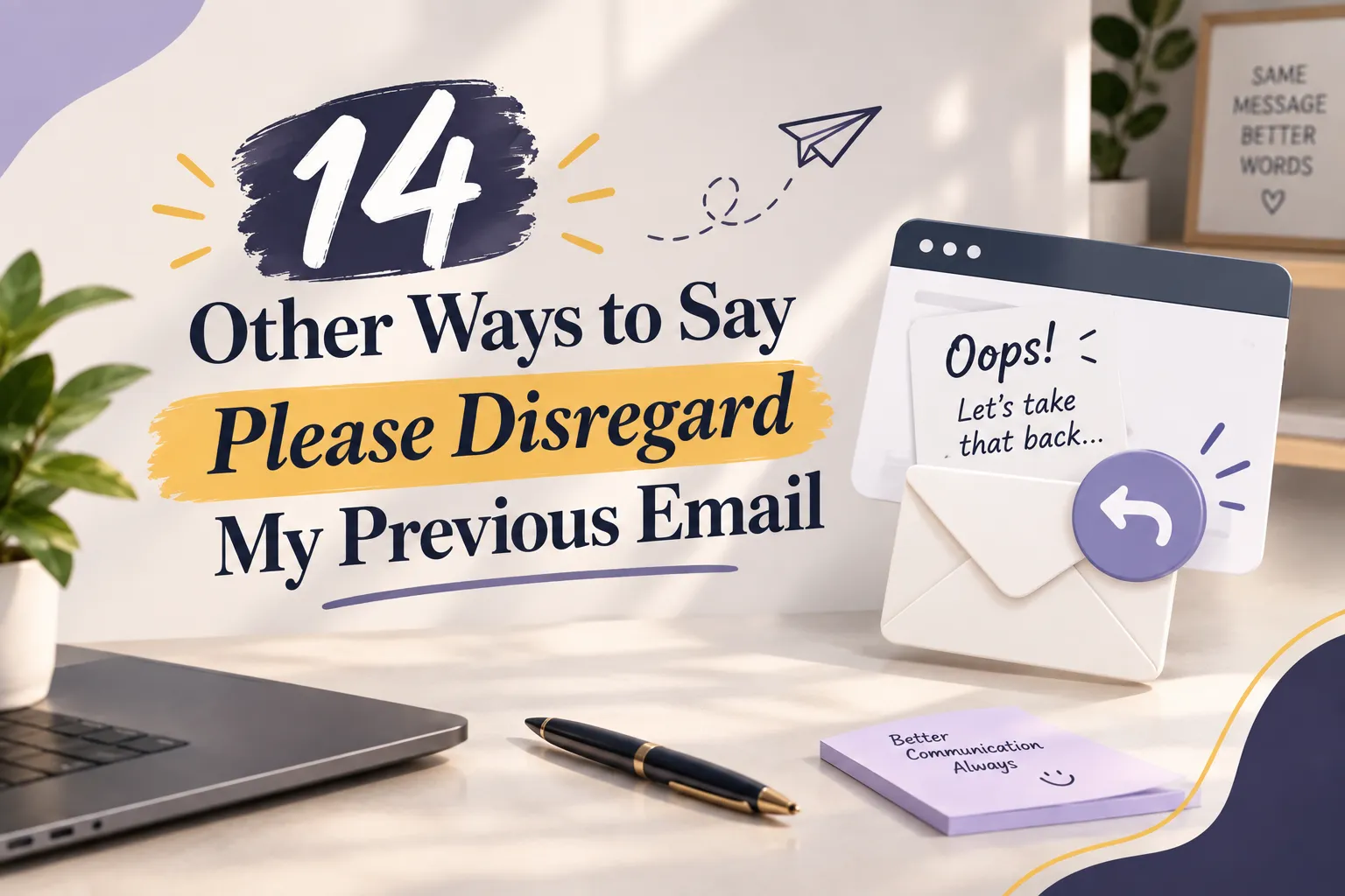 14 Professional Ways to Say “Please Disregard My Previous Email” in 2026
