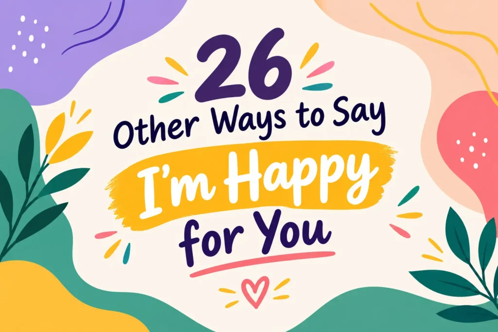 26 Natural Alternatives to “I’m Happy for You”