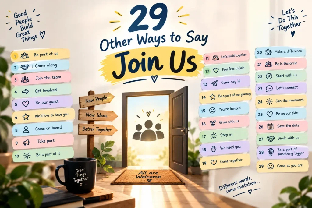 29 Other Ways to Say Join Us