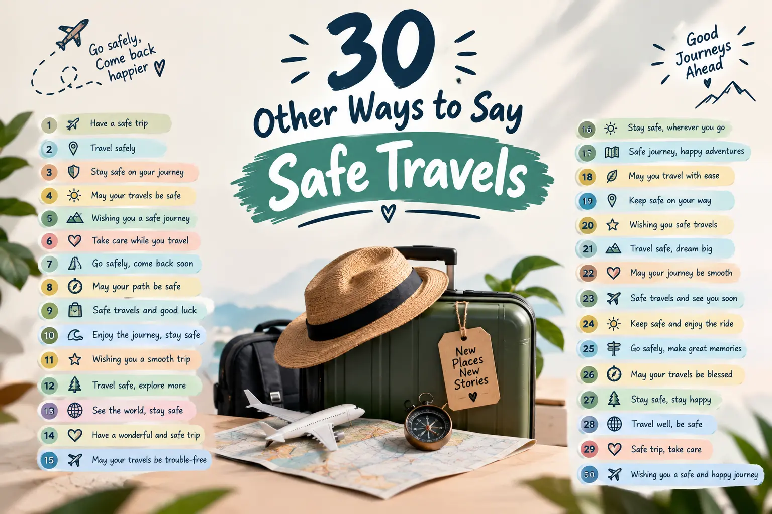 30 Other Ways to Say “Safe Travels”