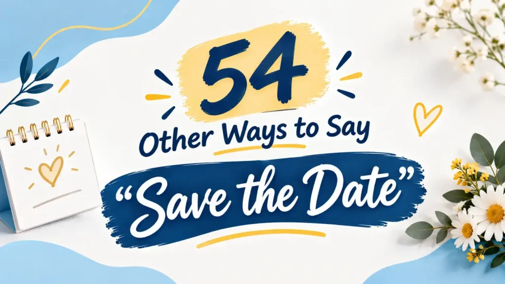 54 Other Ways to Say “Save the Date”