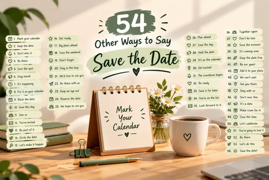 54 Other Ways to Say “Save the Date”