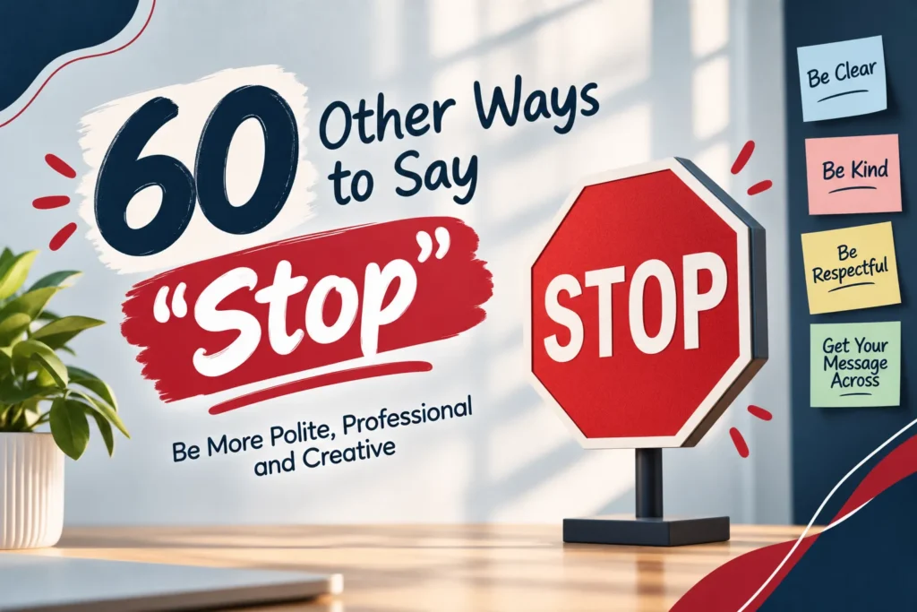 60 Ways to Say “Stop”