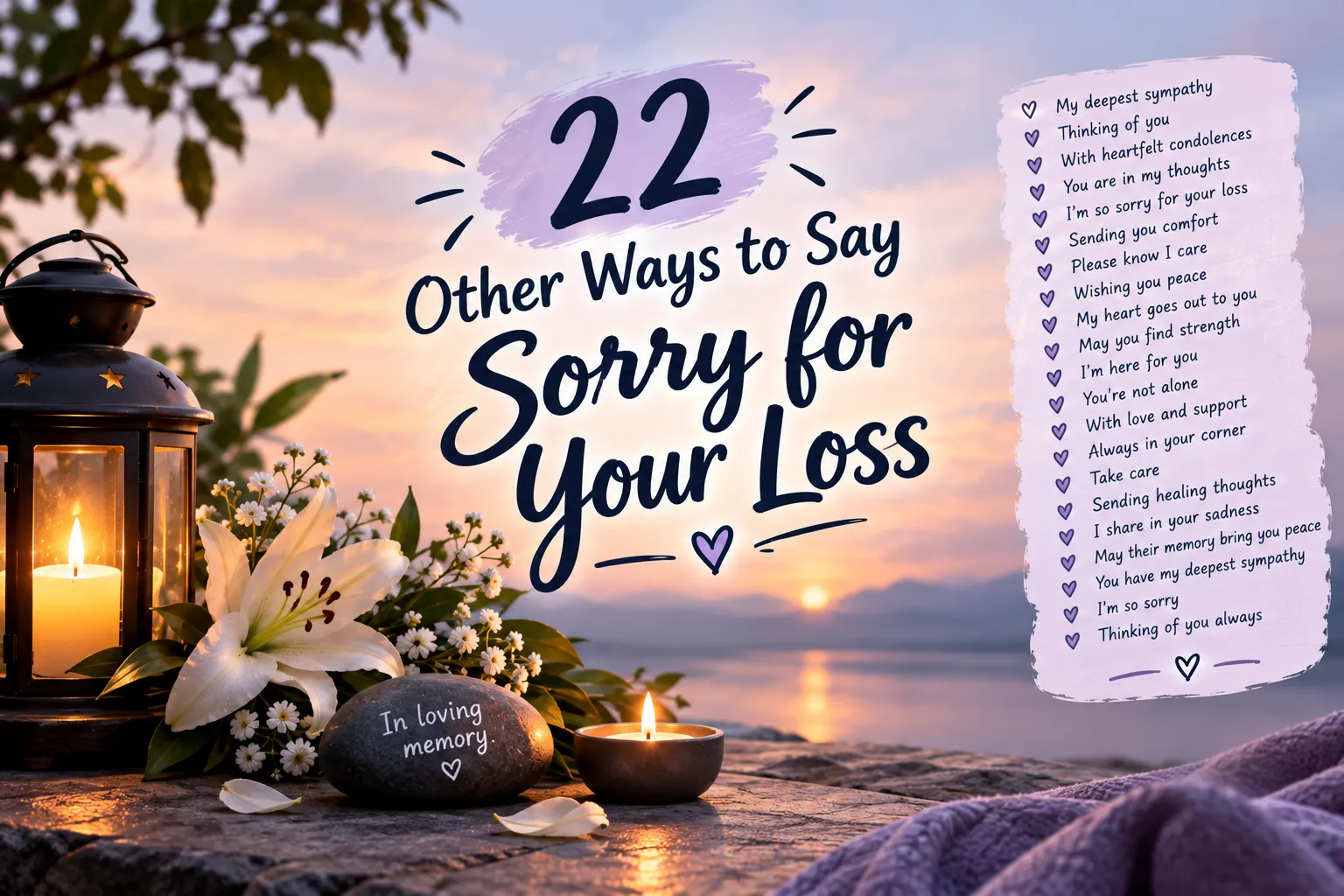 22 Heartfelt Ways to Say “Sorry for Your Loss”