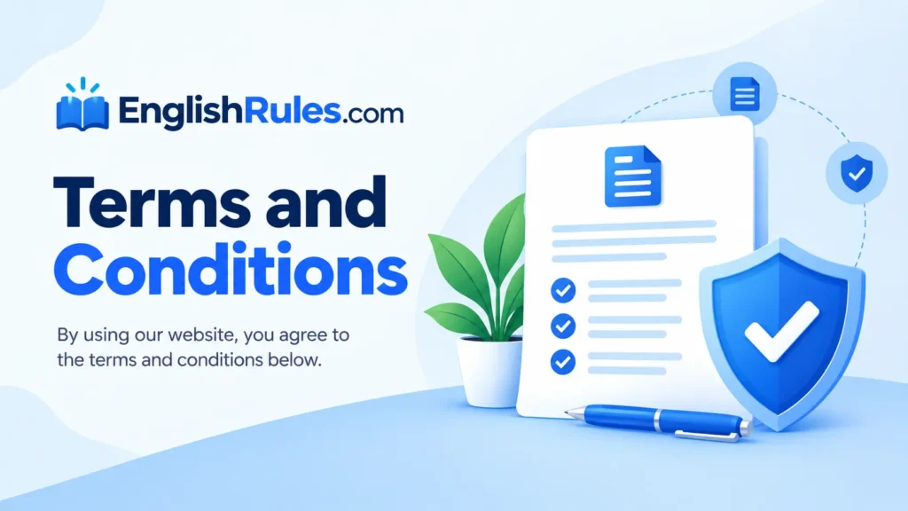 terms and condition about englisshrules.com