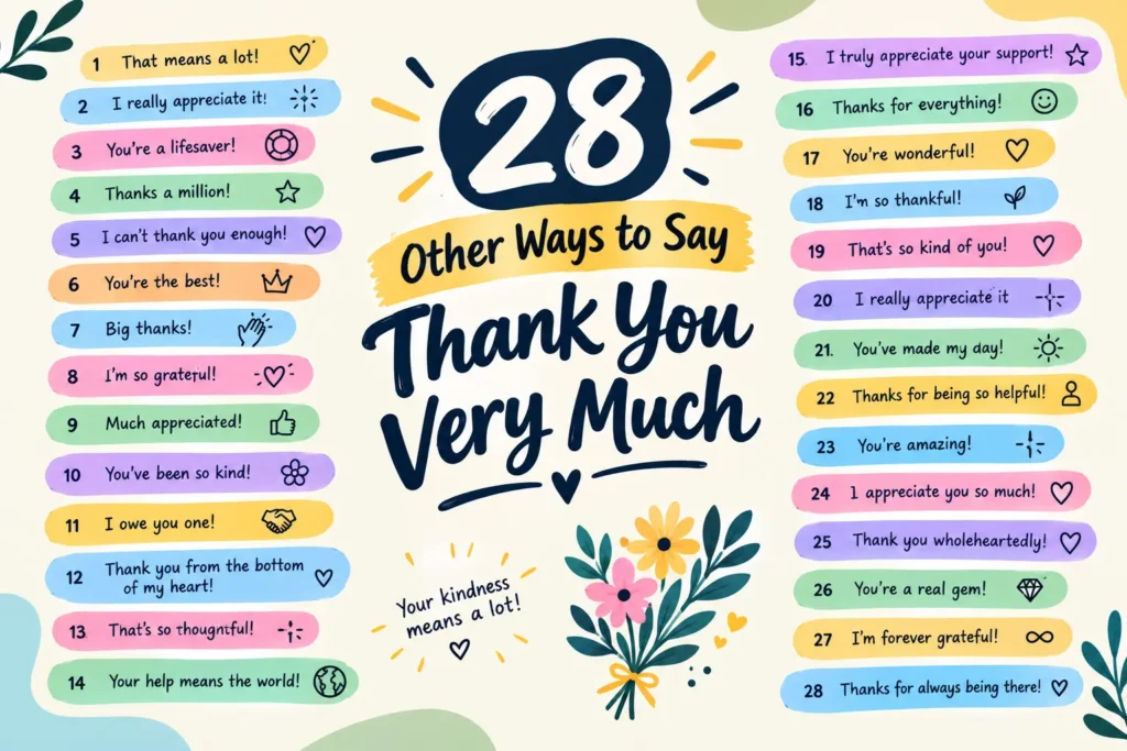 28 Other Ways to Say Thank You