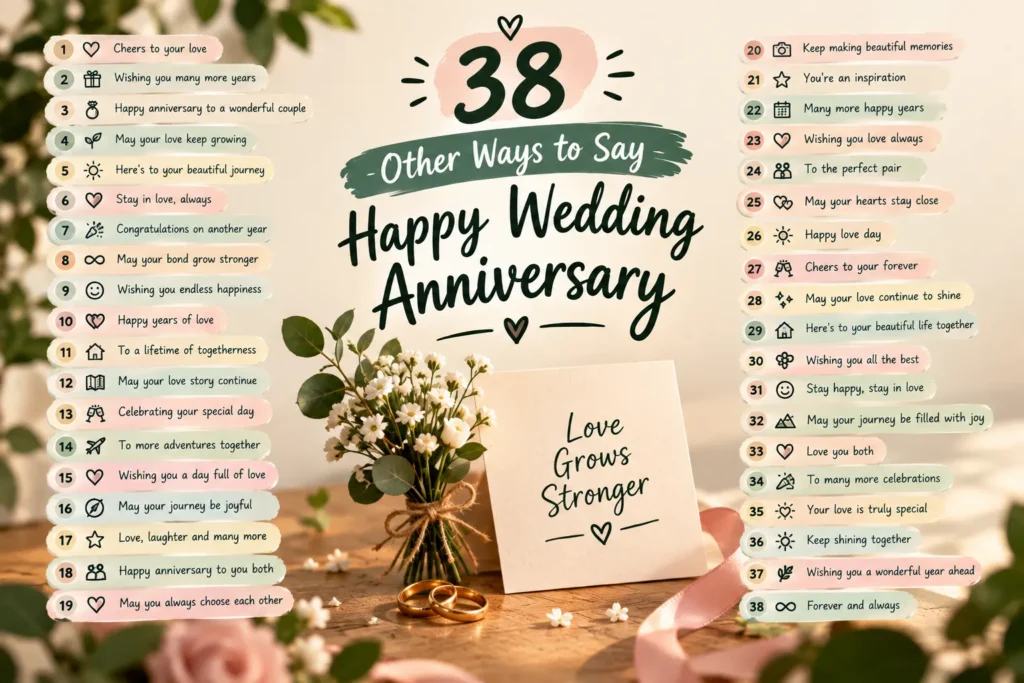 38 Heartfelt Ways to Say Happy Wedding Anniversary