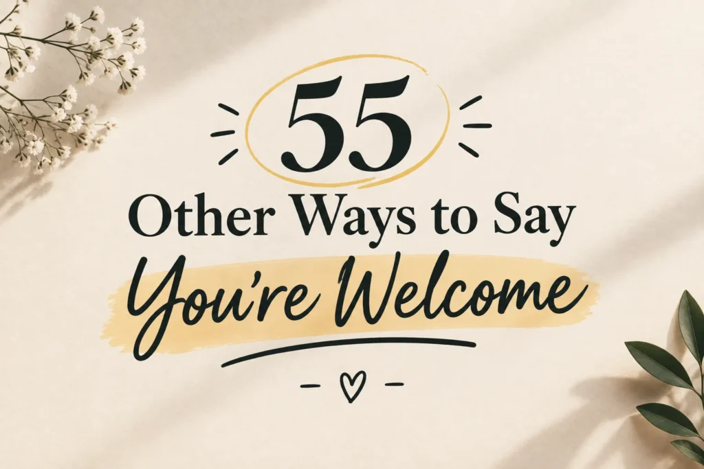 55 Other Ways to Say “You’re Welcome”
